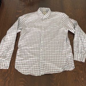 J. Crew Blue and Red Check Large Cotton Shirt